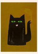 carte postale plaizier "chat noir"