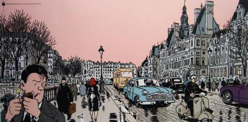 Tardi "Nestor Burma 4e arr.  de Paris" Affiche édition d'art