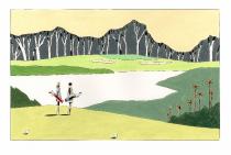 François Avril –Golf Par 3-Affiche édition d'art numérotée signée 100ex